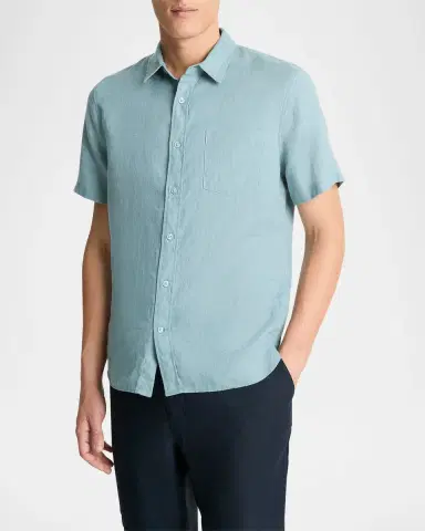 Vince Men's Linen Sport Shirt | Thumbnail 2 Vince Men's Linen Sport Shirt | Thumbnail 2