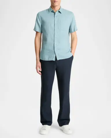 Vince Men's Linen Sport Shirt | Thumbnail 4 Vince Men's Linen Sport Shirt | Thumbnail 4