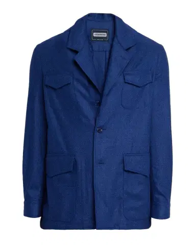 Stefano Ricci Men's Wool and Silk Flap-Pocket Chore Jacket | Thumbnail 1 Stefano Ricci Men's Wool and Silk Flap-Pocket Chore Jacket | Thumbnail 1
