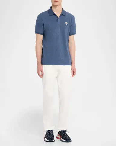 Moncler Men's Chest-Logo Pique Polo Shirt | Thumbnail 2 Moncler Men's Chest-Logo Pique Polo Shirt | Thumbnail 2