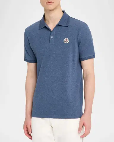 Moncler Men's Chest-Logo Pique Polo Shirt | Thumbnail 4 Moncler Men's Chest-Logo Pique Polo Shirt | Thumbnail 4