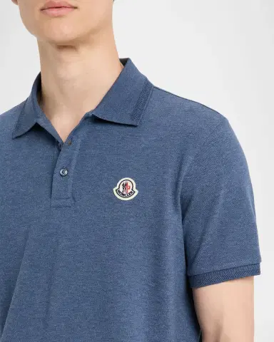 Moncler Men's Chest-Logo Pique Polo Shirt | Thumbnail 5 Moncler Men's Chest-Logo Pique Polo Shirt | Thumbnail 5