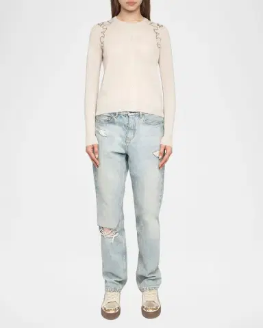 Zadig & Voltaire Missya Western Strass Cashmere Cardigan | Thumbnail 2 Zadig & Voltaire Missya Western Strass Cashmere Cardigan | Thumbnail 2