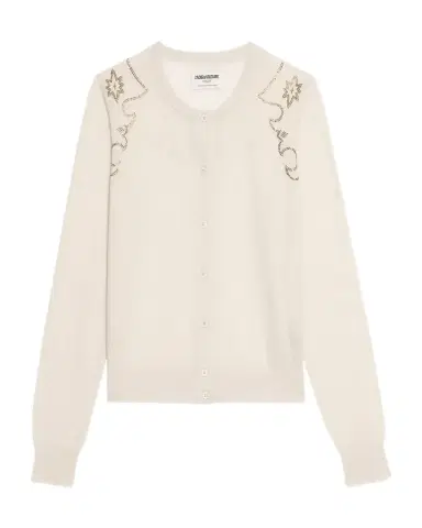 Zadig & Voltaire Missya Western Strass Cashmere Cardigan | Thumbnail 1 Zadig & Voltaire Missya Western Strass Cashmere Cardigan | Thumbnail 1