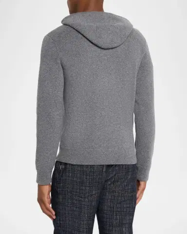 Burberry Men's EKD Cashmere-Blend Knit Hoodie | Thumbnail 3 Burberry Men's EKD Cashmere-Blend Knit Hoodie | Thumbnail 3