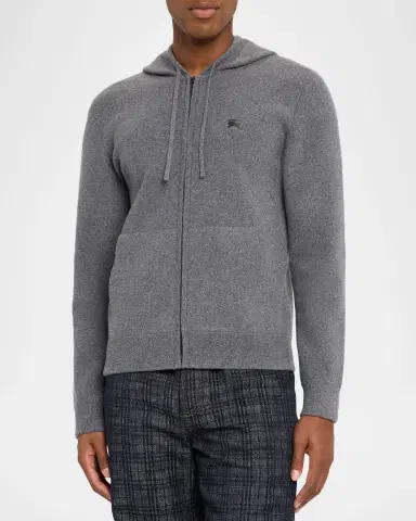 Burberry Men's EKD Cashmere-Blend Knit Hoodie | Thumbnail 4 Burberry Men's EKD Cashmere-Blend Knit Hoodie | Thumbnail 4