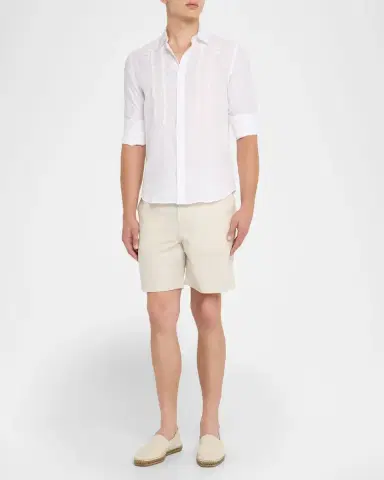 Orlebar Brown Men's Giles Linen Applique Tailored-Fit Sport Shirt | Thumbnail 2 Orlebar Brown Men's Giles Linen Applique Tailored-Fit Sport Shirt | Thumbnail 2