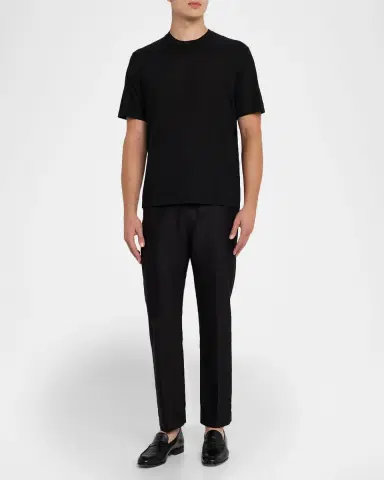 Stefano Ricci Men's Cashmere Alpha Yarn Crewneck T-Shirt | Thumbnail 2 Stefano Ricci Men's Cashmere Alpha Yarn Crewneck T-Shirt | Thumbnail 2