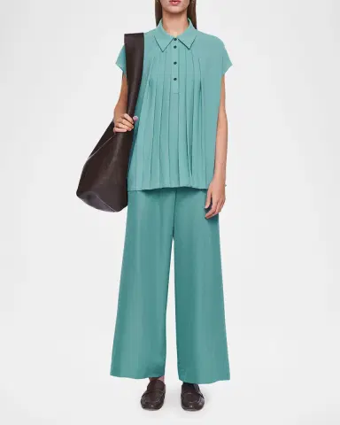 Joseph Antin Oversized Airy Pleated Blouse | Thumbnail 2 Joseph Antin Oversized Airy Pleated Blouse | Thumbnail 2