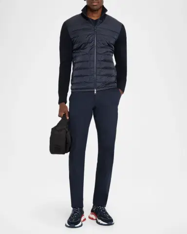 Moncler Men's Archivio Basic Puffer Wool Sleeve Cardigan | Thumbnail 2 Moncler Men's Archivio Basic Puffer Wool Sleeve Cardigan | Thumbnail 2