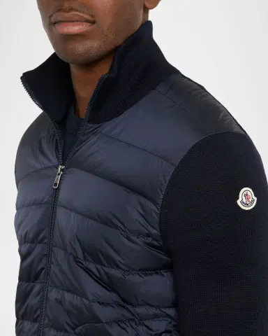 Moncler Men's Archivio Basic Puffer Wool Sleeve Cardigan | Thumbnail 5 Moncler Men's Archivio Basic Puffer Wool Sleeve Cardigan | Thumbnail 5