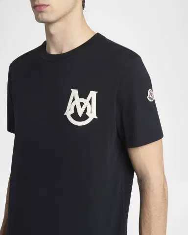 Moncler Men's Monogram Applique Crewneck T-Shirt | Thumbnail 5 Moncler Men's Monogram Applique Crewneck T-Shirt | Thumbnail 5