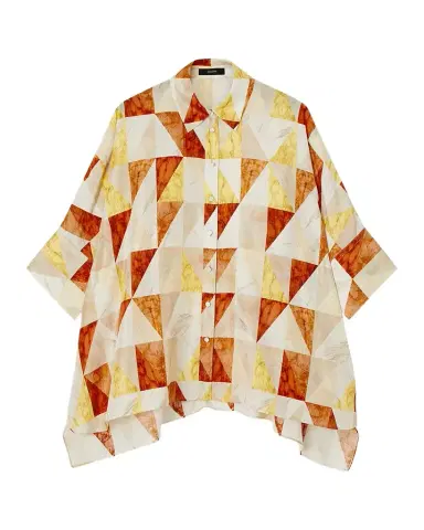 Joseph Arcole Marble-Print Habotai Silk Blouse | Thumbnail 1 Joseph Arcole Marble-Print Habotai Silk Blouse | Thumbnail 1