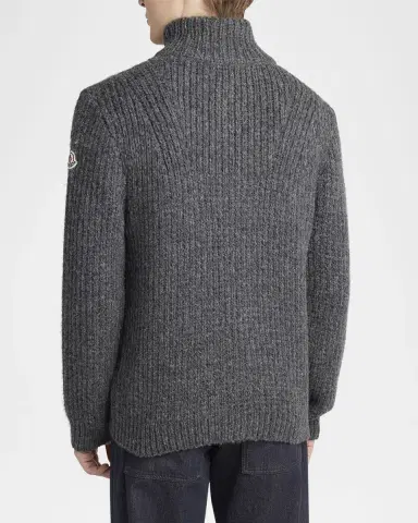 Moncler Men's Ribbed Full-Zip Sweater | Thumbnail 3 Moncler Men's Ribbed Full-Zip Sweater | Thumbnail 3