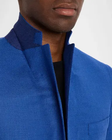 Brioni Men's Wool Tailored-Fit Single-Breasted Blazer | Thumbnail 7 Brioni Men's Wool Tailored-Fit Single-Breasted Blazer | Thumbnail 7