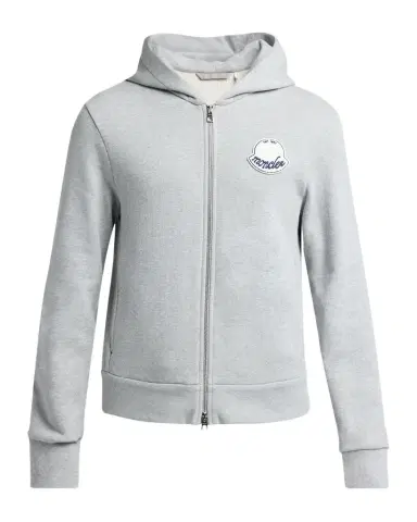 Moncler Men's Chenille-Logo Full-Zip Hoodie | Thumbnail 1 Moncler Men's Chenille-Logo Full-Zip Hoodie | Thumbnail 1