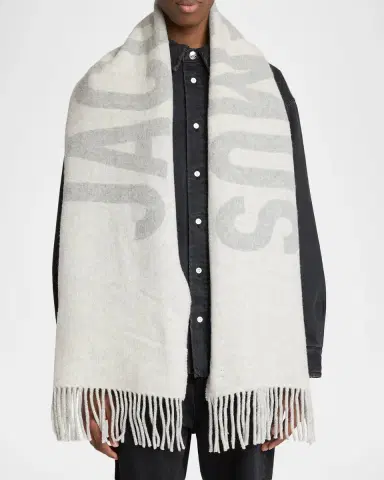 Jacquemus Jacquard Logo Wool Scarf | Thumbnail 3 Jacquemus Jacquard Logo Wool Scarf | Thumbnail 3