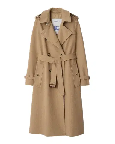 Burberry Kensington Belted Cashmere-Wool Double-Breasted Trench Coat | Thumbnail 1 Burberry Kensington Belted Cashmere-Wool Double-Breasted Trench Coat | Thumbnail 1