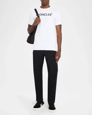Moncler Men's Logo Script Crewneck T-Shirt | Thumbnail 2 Moncler Men's Logo Script Crewneck T-Shirt | Thumbnail 2
