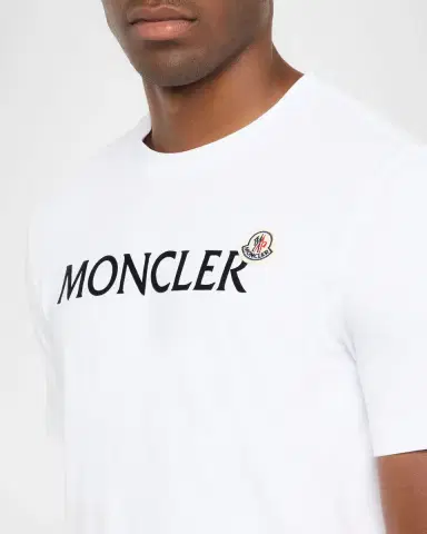 Moncler Men's Logo Script Crewneck T-Shirt | Thumbnail 5 Moncler Men's Logo Script Crewneck T-Shirt | Thumbnail 5