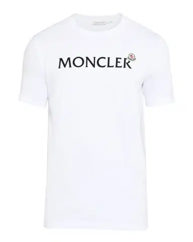 Moncler Men's Logo Script Crewneck T-Shirt | Thumbnail 1 Moncler Men's Logo Script Crewneck T-Shirt | Thumbnail 1