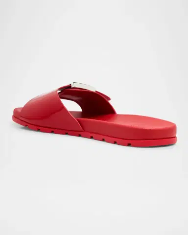 Tory Burch Glossy Buckle Slide Sandals | Thumbnail 4 Tory Burch Glossy Buckle Slide Sandals | Thumbnail 4