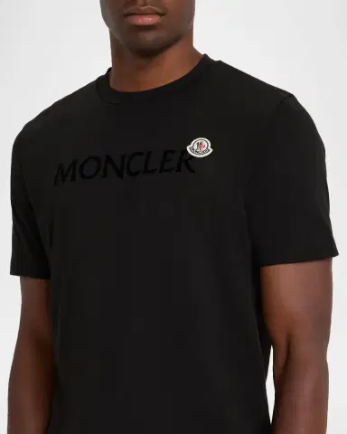 Moncler Men's Logo Script Crewneck T-Shirt | Thumbnail 5 Moncler Men's Logo Script Crewneck T-Shirt | Thumbnail 5
