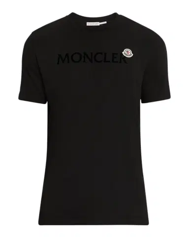 Moncler Men's Logo Script Crewneck T-Shirt | Thumbnail 1 Moncler Men's Logo Script Crewneck T-Shirt | Thumbnail 1