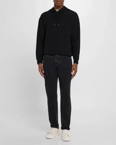 Brunello Cucinelli Men 's Travel Hooded Sweatshirt | Thumbnail 2 Brunello Cucinelli Men 's Travel Hooded Sweatshirt | Thumbnail 2