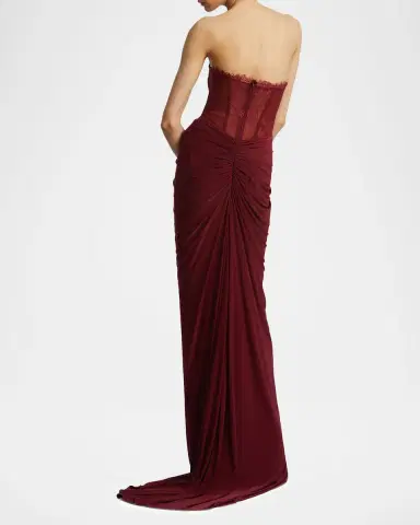 BCBGMAXAZRIA Strapless Lace & Jersey Gown | Thumbnail 3 BCBGMAXAZRIA Strapless Lace & Jersey Gown | Thumbnail 3