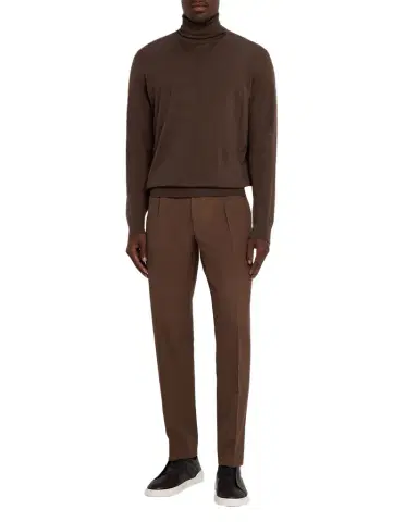 Zegna Men's Fine Cashmere and Silk Turtleneck Sweater | Thumbnail 1 Zegna Men's Fine Cashmere and Silk Turtleneck Sweater | Thumbnail 1