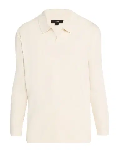 Vince Men's Milano Pima Cotton-Blend Johnny-Collar Polo Shirt | Thumbnail 1 Vince Men's Milano Pima Cotton-Blend Johnny-Collar Polo Shirt | Thumbnail 1