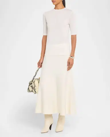 Gabriela Hearst Brunner Short-Sleeve Cashmere-Silk T-Shirt | Thumbnail 2 Gabriela Hearst Brunner Short-Sleeve Cashmere-Silk T-Shirt | Thumbnail 2