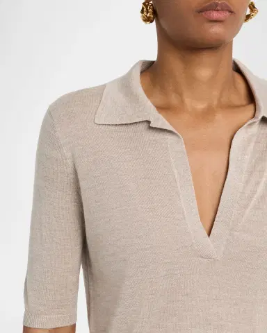 Gabriela Hearst Frank Cashmere Polo Top | Thumbnail 5 Gabriela Hearst Frank Cashmere Polo Top | Thumbnail 5