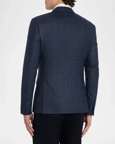 Giorgio Armani Men's Subtle Grid Wool Blend Sport Coat | Thumbnail 3 Giorgio Armani Men's Subtle Grid Wool Blend Sport Coat | Thumbnail 3