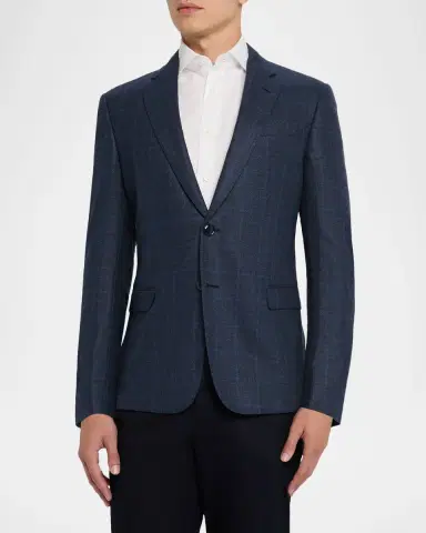 Giorgio Armani Men's Subtle Grid Wool Blend Sport Coat | Thumbnail 4 Giorgio Armani Men's Subtle Grid Wool Blend Sport Coat | Thumbnail 4