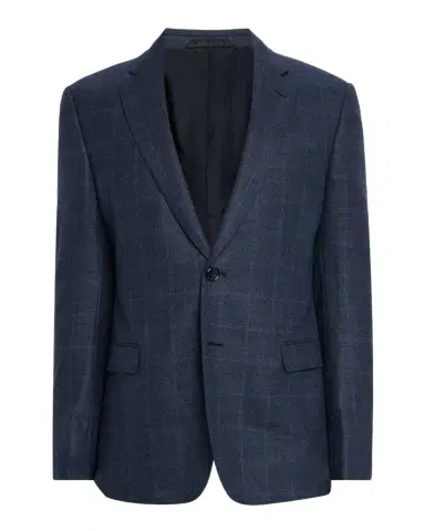 Giorgio Armani Men's Subtle Grid Wool Blend Sport Coat | Thumbnail 1 Giorgio Armani Men's Subtle Grid Wool Blend Sport Coat | Thumbnail 1