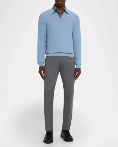 ZEGNA Men 's Melange Cashco Sport Shirt | Thumbnail 2 ZEGNA Men 's Melange Cashco Sport Shirt | Thumbnail 2