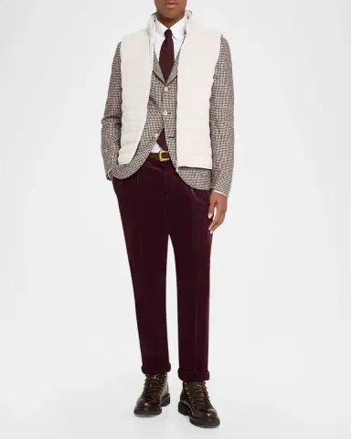 Brunello Cucinelli Men's Piece Dyed Cotton Twill Shirt | Thumbnail 2 Brunello Cucinelli Men's Piece Dyed Cotton Twill Shirt | Thumbnail 2