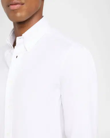 Brunello Cucinelli Men's Piece Dyed Cotton Twill Shirt | Thumbnail 5 Brunello Cucinelli Men's Piece Dyed Cotton Twill Shirt | Thumbnail 5