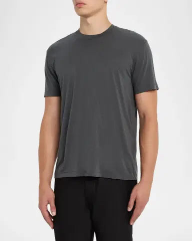 Tom Ford Men's Lyocell-Cotton Crewneck T-Shirt | Thumbnail 4 Tom Ford Men's Lyocell-Cotton Crewneck T-Shirt | Thumbnail 4