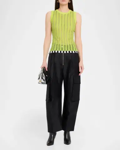 CHRISTOPHER JOHN ROGERS Pleated Knit Shell Top | Thumbnail 2 CHRISTOPHER JOHN ROGERS Pleated Knit Shell Top | Thumbnail 2