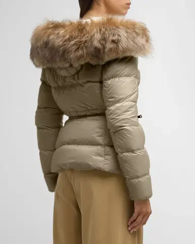 Moncler Boed Hooded Shearling-Trimmed Short Down Jacket | Thumbnail 6 Moncler Boed Hooded Shearling-Trimmed Short Down Jacket | Thumbnail 6