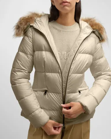 Moncler Boed Hooded Shearling-Trimmed Short Down Jacket | Thumbnail 7 Moncler Boed Hooded Shearling-Trimmed Short Down Jacket | Thumbnail 7