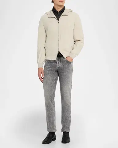 Brunello Cucinelli Mens Lightweight Denim Western Shirt | Thumbnail 2 Brunello Cucinelli Mens Lightweight Denim Western Shirt | Thumbnail 2