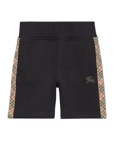 Burberry Check Trim Cotton Shorts | Thumbnail 1 Burberry Check Trim Cotton Shorts | Thumbnail 1