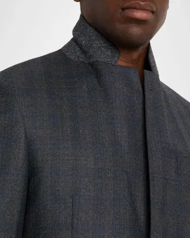 Giorgio Armani Men's Blurred Plaid G Line Two-Piece Suit | Thumbnail 6 Giorgio Armani Men's Blurred Plaid G Line Two-Piece Suit | Thumbnail 6