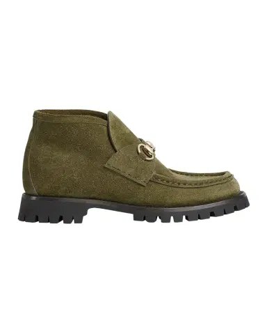 Gucci Sylke Suede Horsebit Booties | Thumbnail 1 Gucci Sylke Suede Horsebit Booties | Thumbnail 1