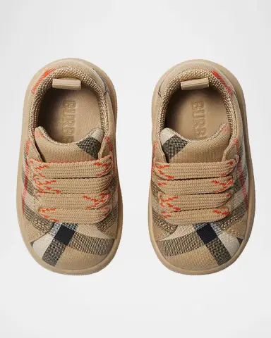 Burberry Kid's Cambridge Check Cotton Sneakers, Toddlers/Kids | Thumbnail 2 Burberry Kid's Cambridge Check Cotton Sneakers, Toddlers/Kids | Thumbnail 2