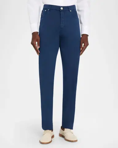 Brunello Cucinelli Men 's Italian-Fit Denim Five-Pocket Pants | Thumbnail 4 Brunello Cucinelli Men 's Italian-Fit Denim Five-Pocket Pants | Thumbnail 4